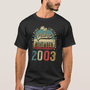 T-shirt 19 Ans Vintage Novembre 2003 19e Anniversaire M
