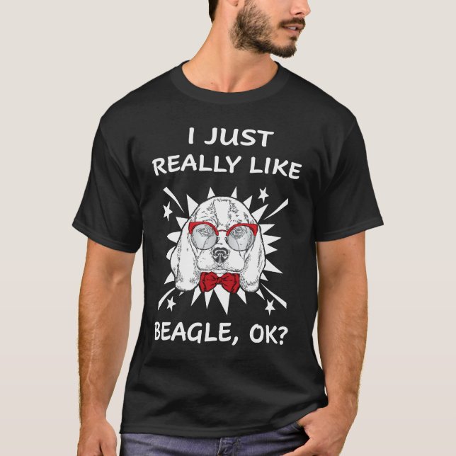 T-shirt 19 J'Aime Vraiment Le Beagle (Devant)