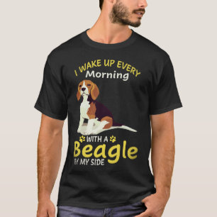 T-shirt 19 Je me réveille chaque matin avec un Beagle à me