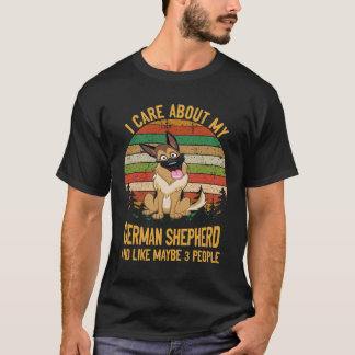 T-shirt 19 Je me soucie de mon berger allemand et j'aime p