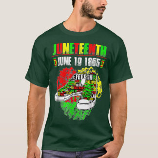 T-shirt 19 Juin 1865 Junetten Noirs Afro-Américains En