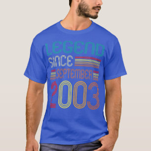 T-shirt 19e anniversaire Cadeaux Légende depuis septembre