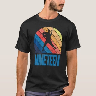 T-shirt 19e anniversaire Retro Baseball 19 ans Garçon fill