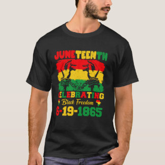 T-shirt 19e juin célébrant la liberté des Noirs 6-19-1865
