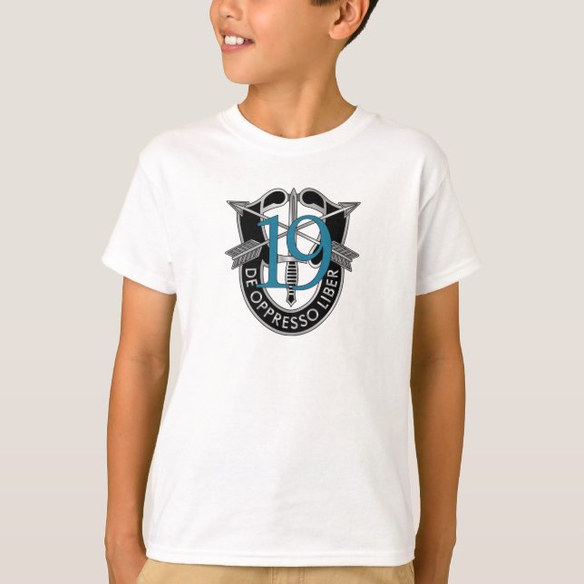 T-shirt 19ème Crête de groupe de forces spéciales (Devant)