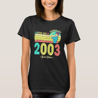 T-shirt 19th Birthday February 2003 Legend Since 2003 19 Y