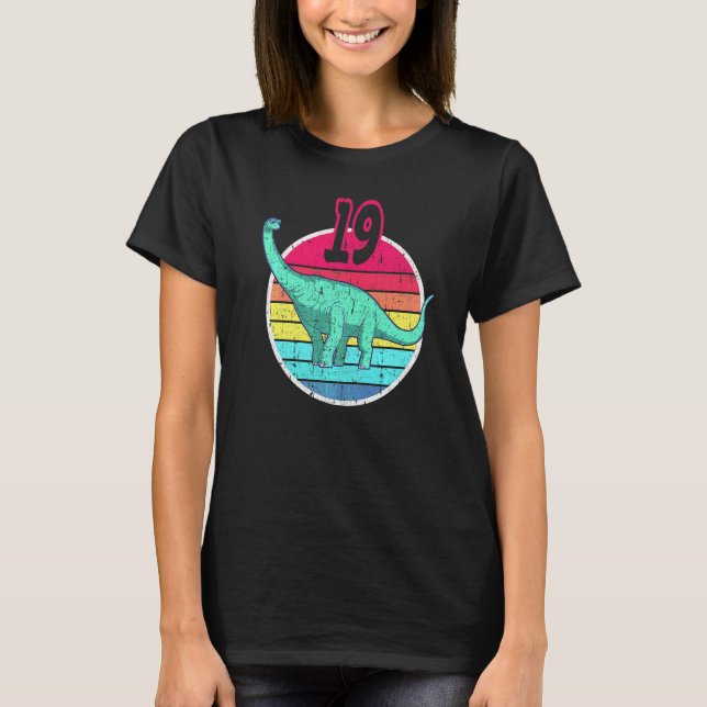 T-shirt 19th Birthday I Brachiosaurus Diplodocus I Family  (Devant)