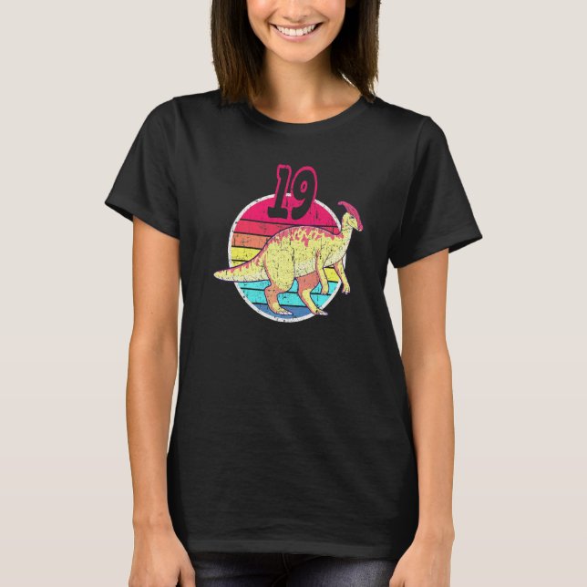T-shirt 19th Birthday I Parasaurolophus I Family Matching (Devant)