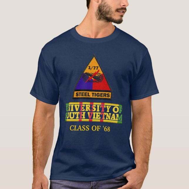 T-shirt 1/77th Université d'armure de chemise du Vietnam (Devant)