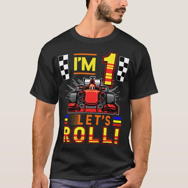 T-shirt 1 An Vieux Formula Race Car 1er Anniversaire T-shi (Devant)