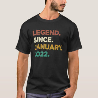T-shirt 1 ans de légende depuis janvier 2022 1er anniversa