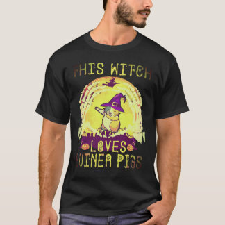 T-shirt 1 Cette sorcière adore les cochons d'Inde Hallowee