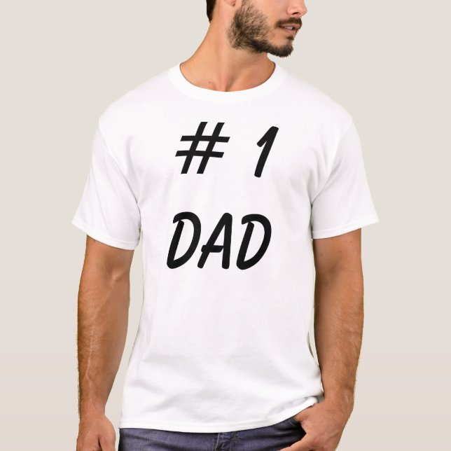 T-shirt # 1 Chemise Papa - Drôle Père Tee - shirts (Devant)