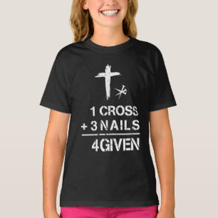 T-shirt 1 Croix 3 clous Pardonnés foi chrétienne Pâques