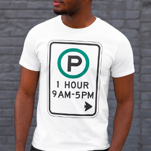 T-shirt 1 Heure De Parking Pour Zones De Parking Contrôlée