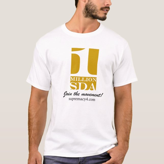 T-shirt 1 million de chemise de sda (Devant)