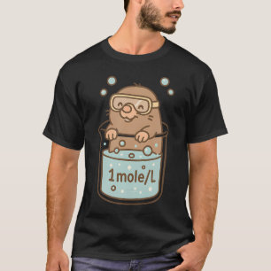 T-shirt 1 Mole Par Litre Drôle de Chimie Humour