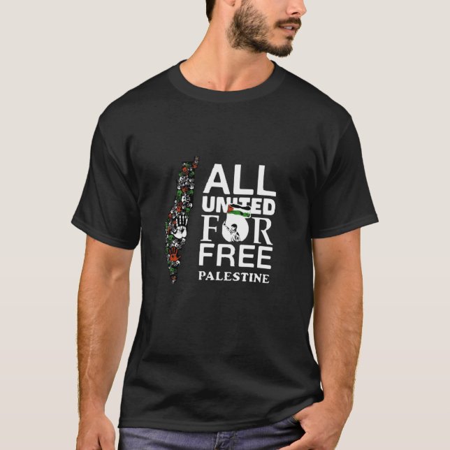 T-shirt 1 Palestine Israël Gaza Jérusalem Allah Islam Jiha (Devant)