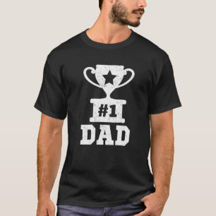 T-shirt 1 Papa Numéro Un Papa Trophée Papa Père Père D Pèr