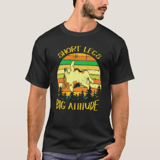 T-shirt 1 Pattes Courtes Grande Attitude Chiot Mignon