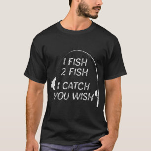 T-shirt 1 Poisson Pêcheur de Bass Pêche Drôle Cadeau Chemi
