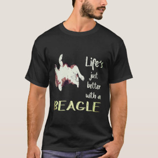 T-shirt 1 vie est juste meilleure avec un Beagle