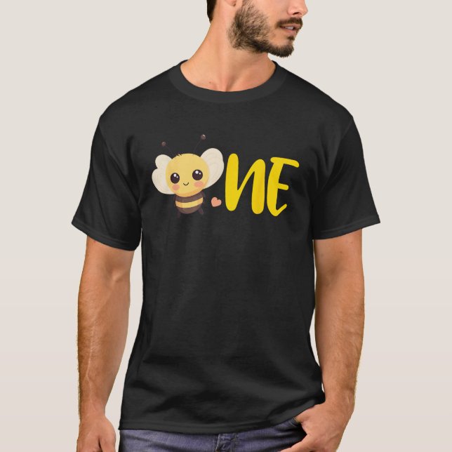 T-shirt 1er Anniversaire Bee 1er Jour d'abeilles Première  (Devant)