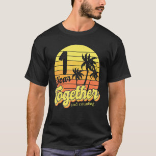 T-shirt 1er Anniversaire Croisière Couple Vacation Plage P