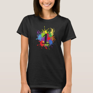 T-shirt 1er Anniversaire Peinture Splashes 1 Anniversaire