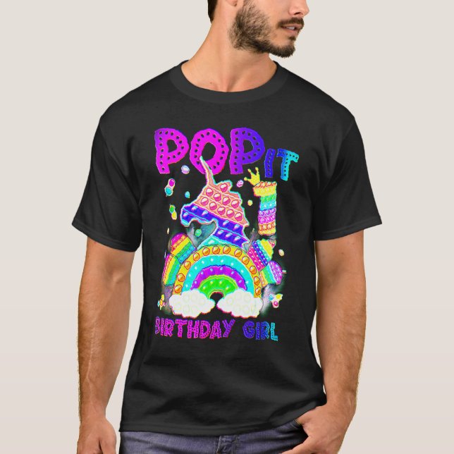 T-shirt 1er anniversaire Unicorn Fidget Pop It Anniversair (Devant)