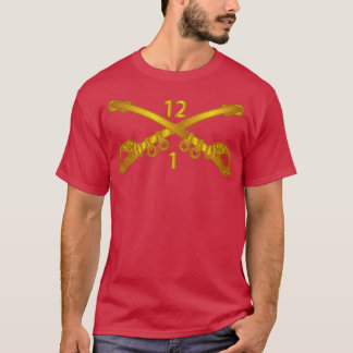 T-shirt 1er Bataillon 12e Branche de cavalerie wo Txt