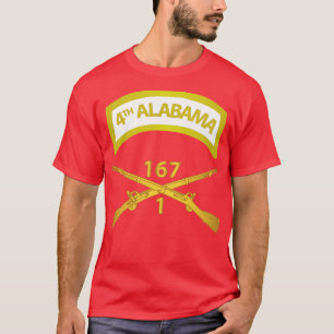 T-shirt 1er Bn 167th Infantry Inf Branch avec 4th Alabama
