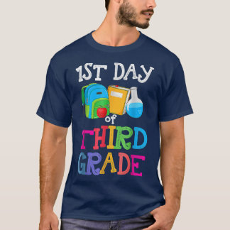 T-shirt 1er jour de 3e année Retour à l'école Premier enfa
