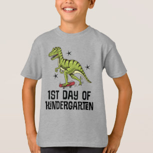 T-shirt 1er jour de jardin d'enfants Dinosaur