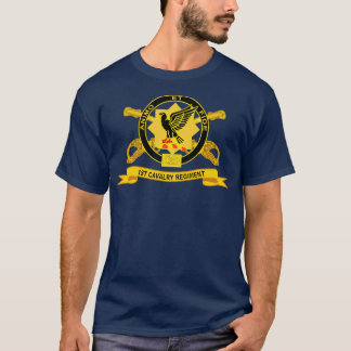T-shirt 1er Régiment de cavalerie avec Br Ribbon