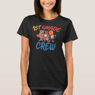 T-shirt 1ère année d'équipage Amis Animaux École Enr Enr