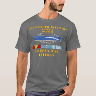 T-shirt 1ère compagnie d'infanterie avec CIB w KOREA SVC x