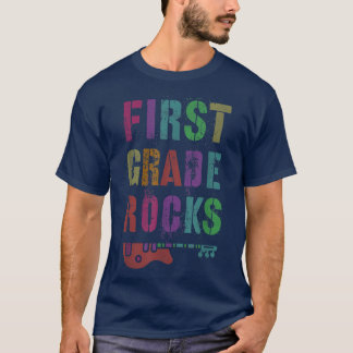 T-shirt 1ère GRADE Rocks Étudiant Rockstar Équipe Rose