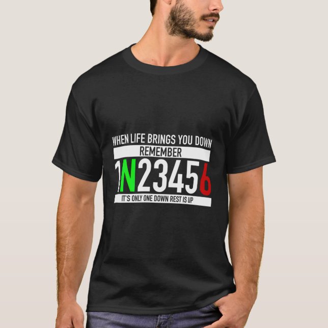 T-shirt 1N23456 Motorcycle Gear Shift (Devant)