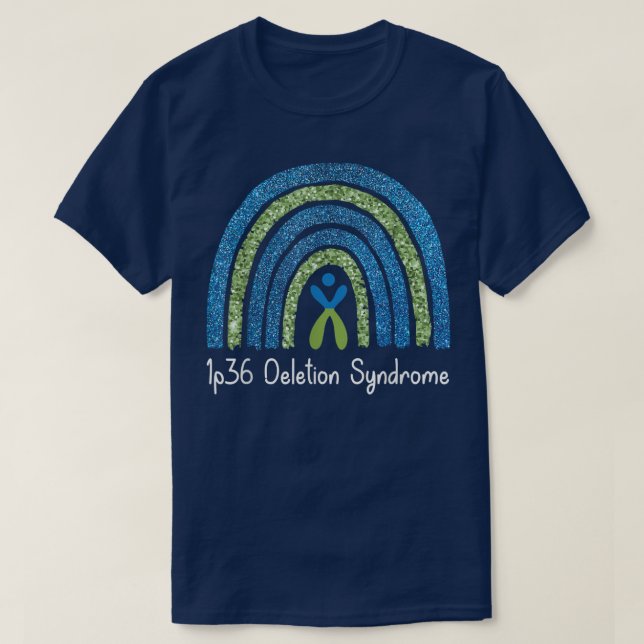 T-shirt 1p36 Syndrome de suppression Nous portons Blue & G (Design devant)