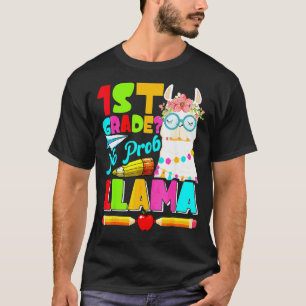T-shirt 1re année Llama sans problème Premier jour de rent