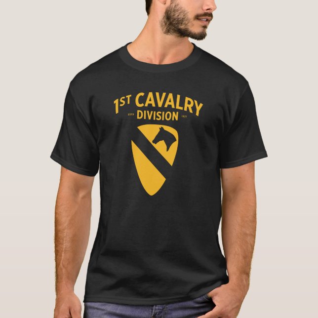 T-shirt 1re division de cavalerie - Insigne de la première (Devant)