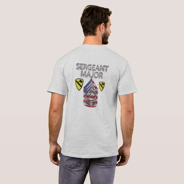 T-shirt 1re Division de cavalerie Sergent-major (Dos entier)