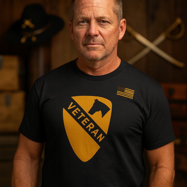 T-shirt 1st Cavalry Division Tribute (1st Cavalry Division Veteran Tribute Black T-Shirt )
