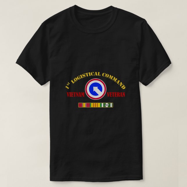 T-shirt 1st Commandement logistique du Vietnam Vétéran des (Design devant)