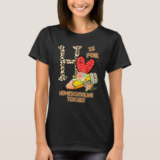 T-shirt 1st Day Of School Homeschooling Teacher Leopard Fl