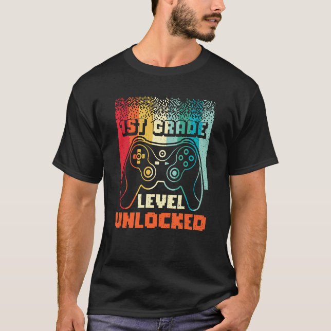 T-shirt 1st Grade Level Unlocked Back To School First Grad (Devant)