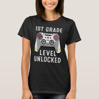 T-shirt 1st Grade Level Unlocked Gamer First Day Of School