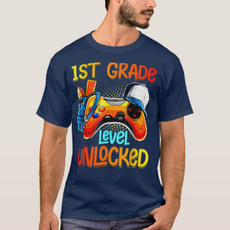 T-shirt 1st Grade Level Unlocked Video Game Back to School