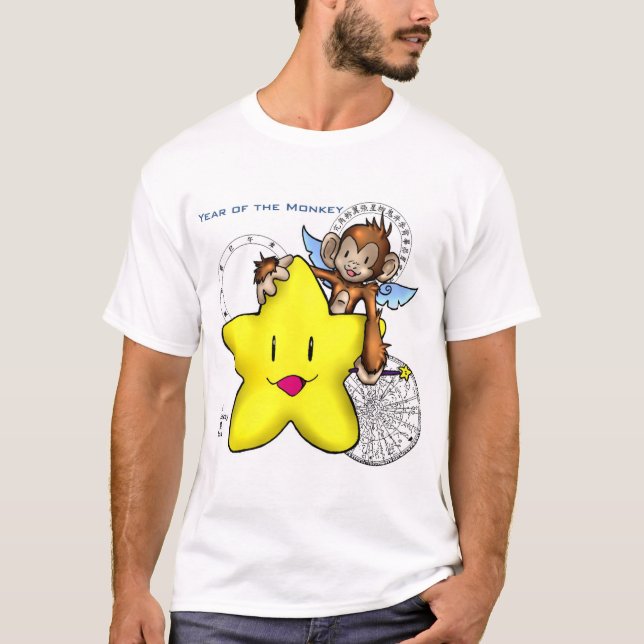 T-shirt 2004 ans du singe ! (étoile) (Devant)